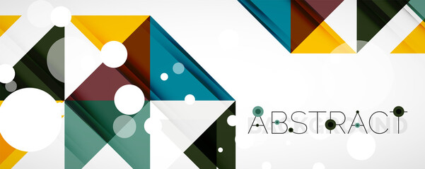 Set of vector triangle geometric backgrounds. Vector illustration for covers, banners, flyers and posters and other designs