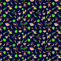 seamless monkey pattern
