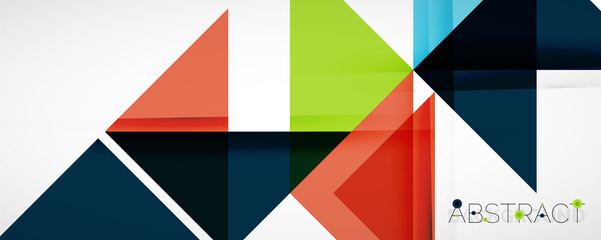 Set of vector triangle geometric backgrounds. Vector illustration for covers, banners, flyers and posters and other designs