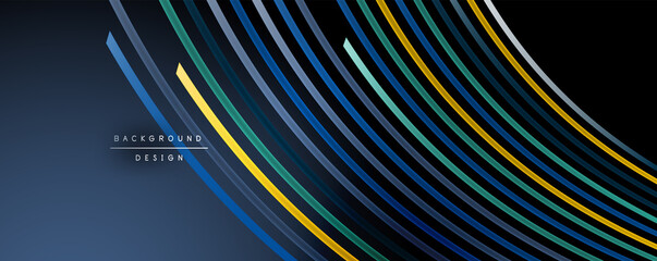 Abstract colorful lines vector background. Internet, big data and technology connections concept, abstract template