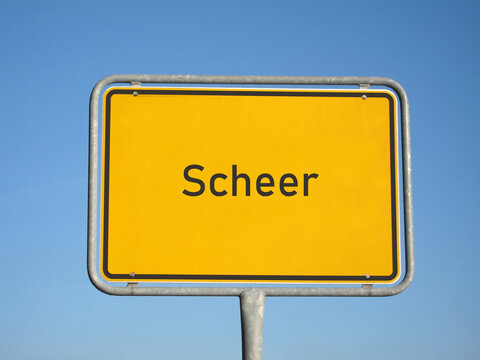 Ortsschild Scheer