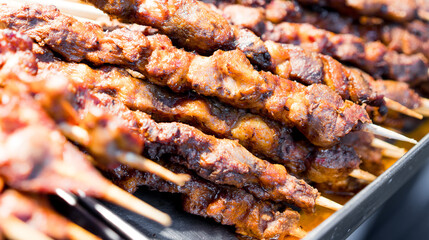 Chinese street barbecue kebab snacks