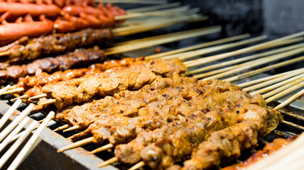 Chinese street barbecue kebab snacks