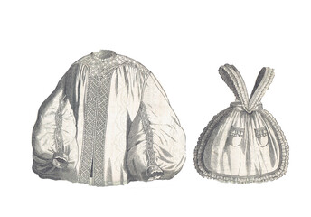 Muslin night-dress with yoke and trimmings of heavy pique found in the 1861 Godey lady's book
