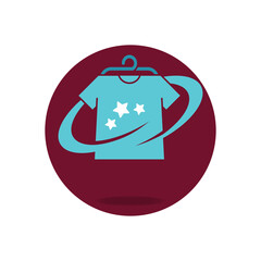 planet laundry logo vector illustration