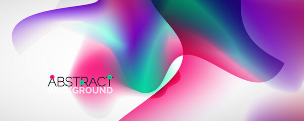 Fluid color gradient abstract background, trendy colorful wallpaper. Vector illustration for placards, brochures, posters, banners and covers
