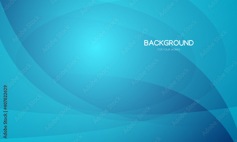 Aufkleber Abstract background vector illustration. Gradient blue with curve lines and geometric shapes composition.