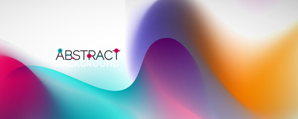 Fluid color gradient abstract background, trendy colorful wallpaper. Vector illustration for placards, brochures, posters, banners and covers