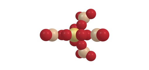 Arrow-like organic molecule solated on white