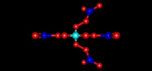 Arrow-like organic molecule solated on black