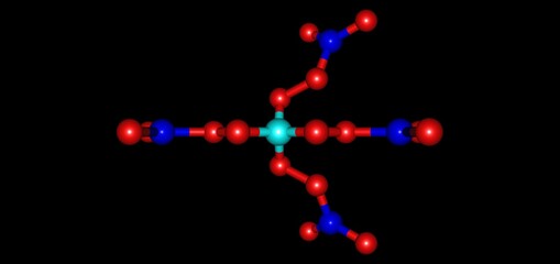 Arrow-like organic molecule solated on black