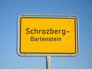 Ortsschild Schrotzberg Bartenstein