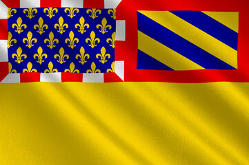 Flag of Cote-dOr in Burgundy, France