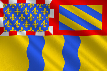 Flag of Saone et Loire in Burgundy, France