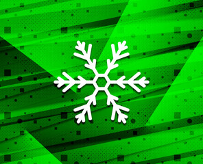 Snowflake icon nature sleek line abstract background illustration