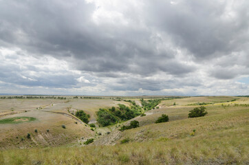Obraz premium Steppe on the banks of the Volga