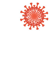 Coronavirus - isolate on a white background, format A4. Cover for a book, a notebook, a presentation.
