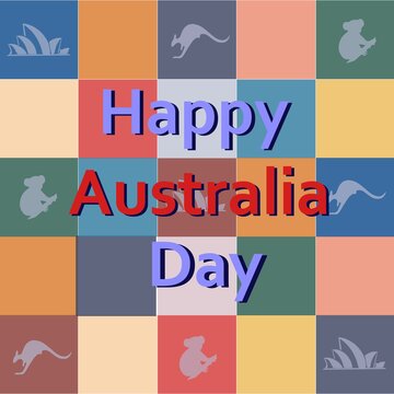 Australia independence day new banner, poster and card with vector illustration in trending colors