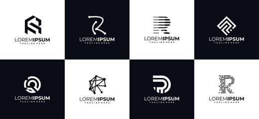 Abstract logo letter R logo