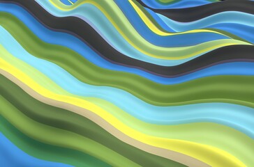 3d rendered abstract cool color stripes wave background illustration