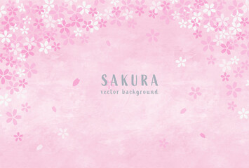 vector background with cherry blossom illustrations for banners, cards, flyers, social media wallpapers, etc.