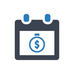 Calendar money icon