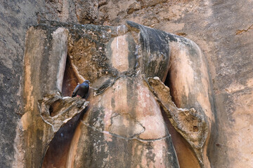 Naklejka premium Wat Hua Khan Temple, Si Satchanalai at the Historical Park in Sukhothai
