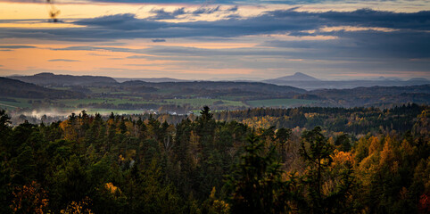 landscape of  sunset in the hilly country