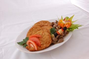 Party food, a sumptuous dinner.