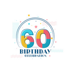 60 Birthday celebration, Modern 60th Birthday design