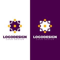 flower logo design nature floral logotype vector template