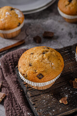 Homemade chocolate muffins