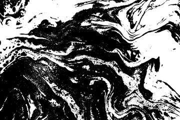 Black and white artwork marble texture. Vector illustration.