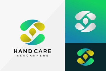 Hand Care Logo Design, Modern Logo Designs Vector Illustration Template