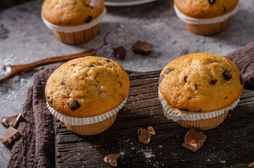 Homemade chocolate muffins