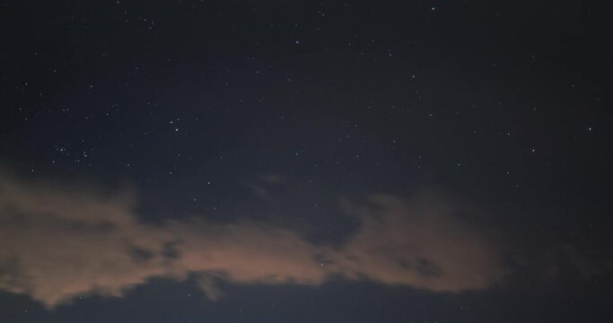 Time Lapse Footage of a Dark Night Sky with Clouds