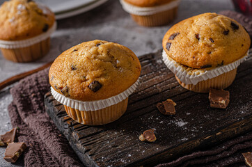 Homemade chocolate muffins