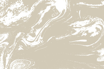Beige and white artwork marble texture. Vector illustration.