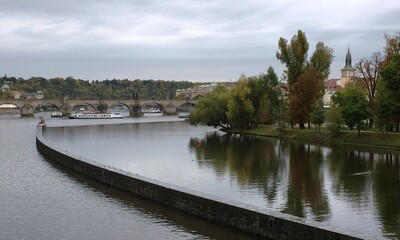 Old Bridge over calm water