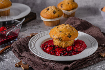 Homemade chocolate muffins