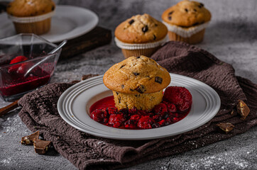 Homemade chocolate muffins