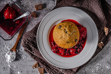 Homemade chocolate muffins