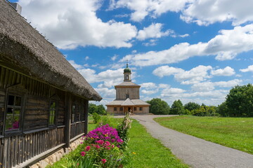 Wooden Orthodox Church - an example of old Belarusian wooden architecture