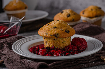 Homemade chocolate muffins