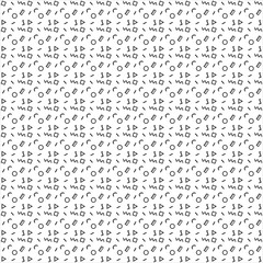 Geometric seamless pattern. Black White Lined. Hipster and Memphis Style. Design for posters, postcards, fabric or wrapping paper. Vector illustration.