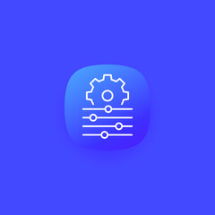 control panel line icon for apps