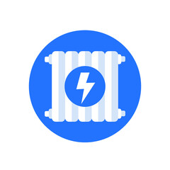 electric radiator, heating battery icon