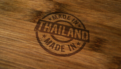 Made in Thailand stamp and stamping