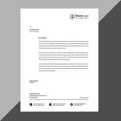 Elegant letterhead template design in minimalist style 2.eps