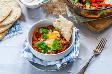 Shakshuka - classic North African and Middle Eastern dish